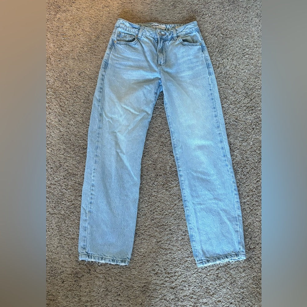 Garage straight leg denim jeans